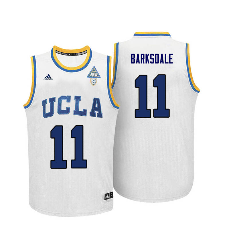 Men UCLA Bruins #11 Don Barksdale College Basketball Jerseys-White